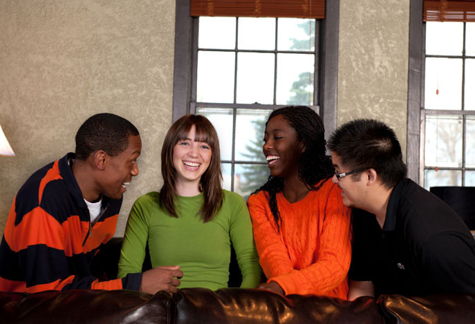Young Adults Laughing